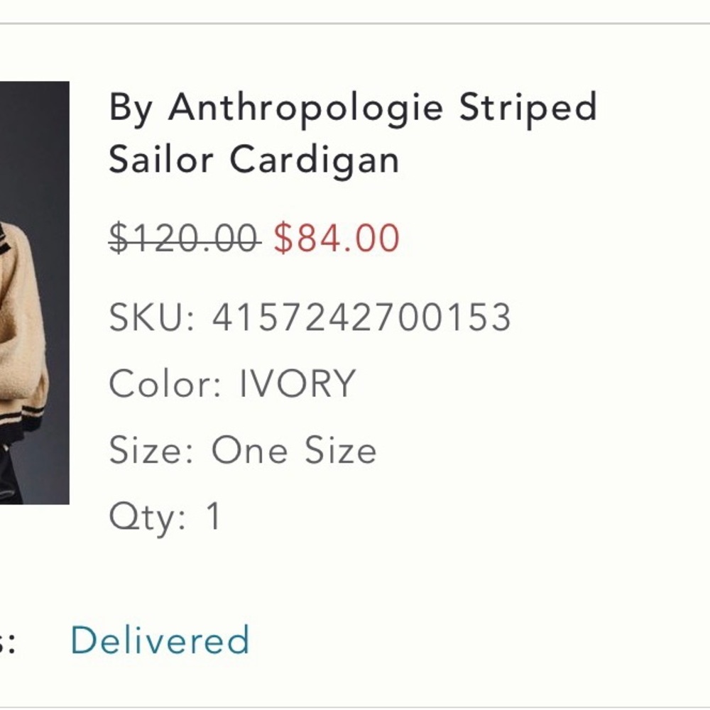 Anthropologie Black and Cream Knit Cardigan